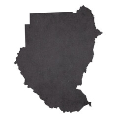 map of Sudan on old black grunge paper	