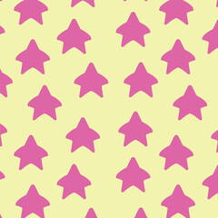 Pink stars seamless pattern for gift warp, card, textille, abstract background