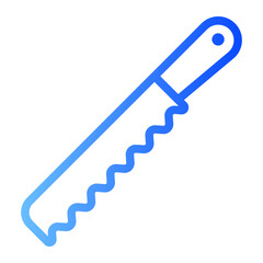 bread knife gradient icon