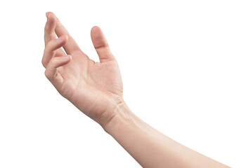 Hand gesture showing or asking or giving something, cut out