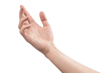 Hand gesture showing or asking or giving something, cut out