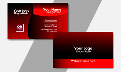 Corporate business card design for personal identity in illustration. 