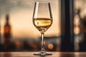 A refreshing snapshot of a chilled white wine being poured into a glass, capturing the delicate splashes and the excitement of anticipation.
