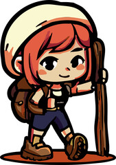 Hiking png graphic clipart design
