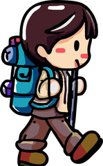 Hiking png graphic clipart design