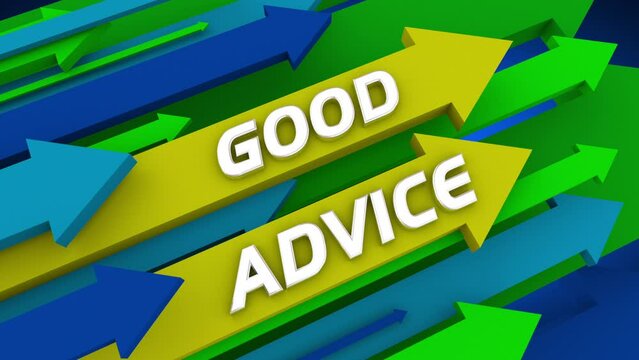 Good Advice Great Tips Share Information Helpful Communication Arrows Up 3d Animation