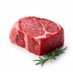 raw steak, delicious with white background