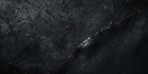 beautiful black background wiht rough material like leather structure  - obrazy, fototapety, plakaty