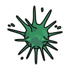 Bacteria of virus vector icon.Color vector icon isolated on white background bacteria of virus.