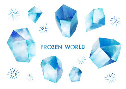 frozen world painted in watercolor