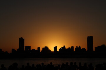 Sunset view of Dadaocheng Wharf in Datong District, Taipei City, Taiwan