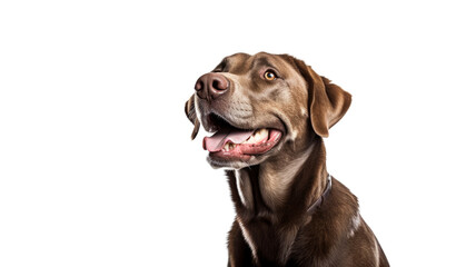 Labrador Retriever dog on transparent - obrazy, fototapety, plakaty