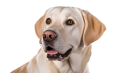 Labrador Retriever dog on transparent