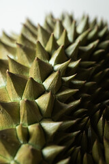 Closeup spike of durian the king of tropical fruits. thorn textures. - 606024041