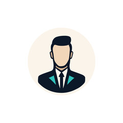 professional man avatar profile picture wearing suit vector illustration template design