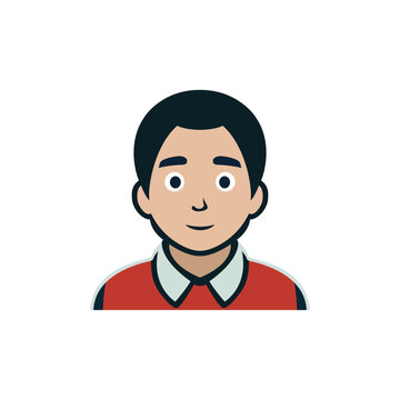 professional cute boy avatar profile picture vector illustration template design