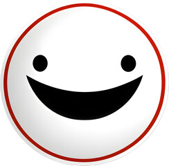 Naklejka premium happy smiley face icon Cheerful smiley brings joy