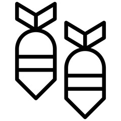 Bomb outline icon