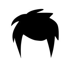 Obraz premium silhouette of men's hairstyles