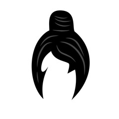 woman hair silhouette