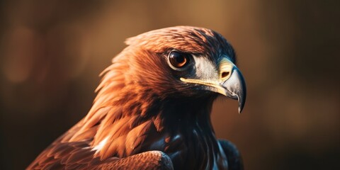 Close-up portrait of an eagle, eagle head, Generative AI