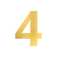 4 number with gold glitter