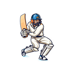 Fototapeta na wymiar Batsman Vector Cricket Batting Styles Batsman Silhouette