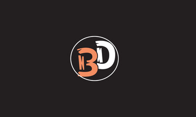 BD, DB, D, B Abstract Letters Logo Monogram	 - obrazy, fototapety, plakaty