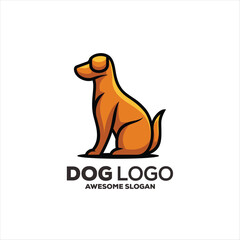 dog mascot illustration logo design