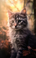 Obraz premium Cats, backgrounds, wallpaper, digital illustrations, AI generated