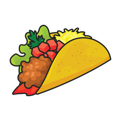 Burrito vector icon.Color vector icon isolated on white background burrito.