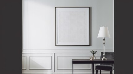 Room with blank poster