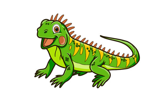 green iguana cartoon