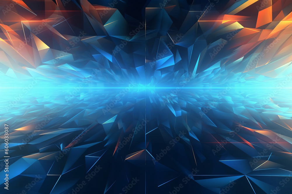 Poster a vibrant and dynamic digital abstract background, generative ai.
