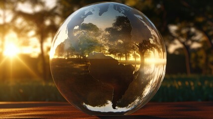 Glass earth ball