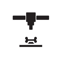 Fototapeta premium Printer Bone Production Icon