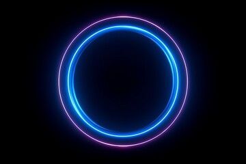 uturistic Neon Circle Charging and Loading Animation Isolated on Black Background - Perfect VJ Backdrop for Club Shows, Music Videos, and Presentations with Stunning Light 