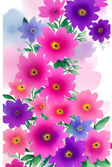 Stunning watercolour floral with Pantone colors.