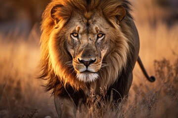 Fototapeta na wymiar Embodying Courage: A Lion's Portrait