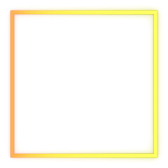 Orange to yellow gradient neon frame with space in the center for text.