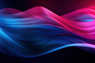 abstract futuristic background with pink blue glowing neon moving high speed wave lines, Data transfer concept Fantastic wallpaper, Ai Generative 
