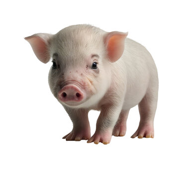 baby pig isolated on white