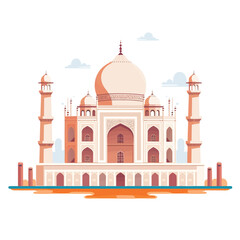 Taj Mahal vector illustration isolated