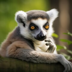 lemur on tree