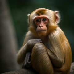 Obraz premium mother and macaque