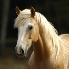 Naklejka premium white horse portrait