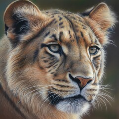 close up portrait of a tiger