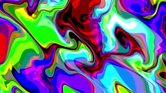 Psychedelic Distortion Wave Ripple Multi Color Loop VIII