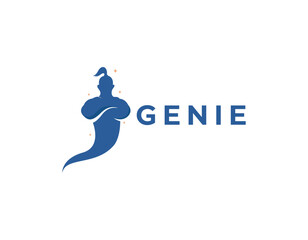 Simple Clean Genie Logo Design Template - obrazy, fototapety, plakaty