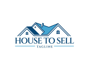 Simple Real Estate House Logo Design Template